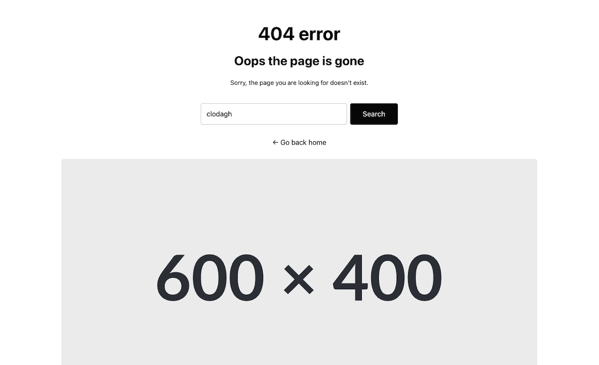 404 error layout